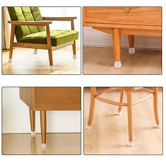 Pack Of 4 Table Chair Leg Silicone Cap Pad Furniture Non Slip Feet Cover Floor Protector