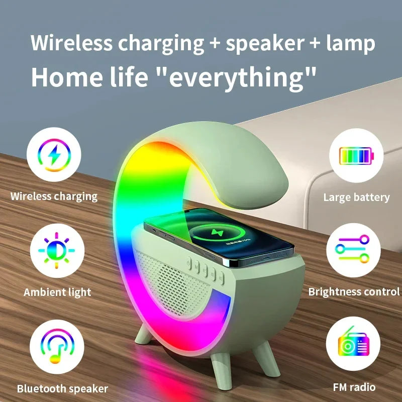 G-shape Multifunctional Lamp & Bluetooth Speaker With Wireless Charging
