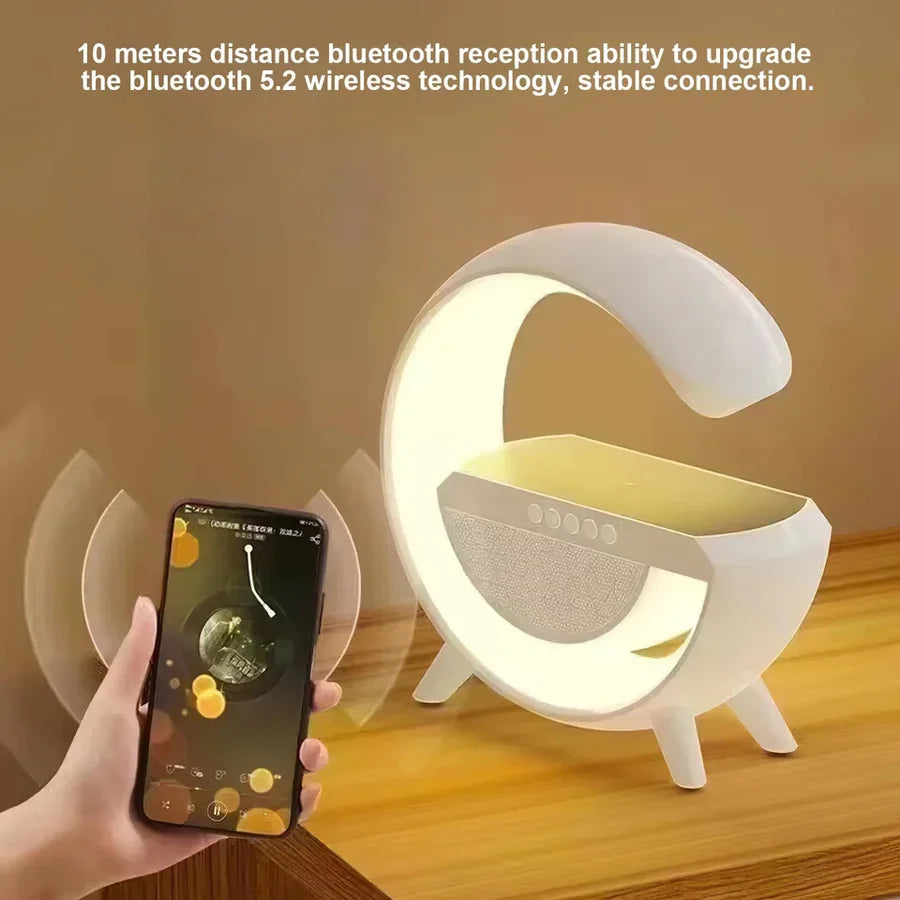 G-shape Multifunctional Lamp & Bluetooth Speaker With Wireless Charging