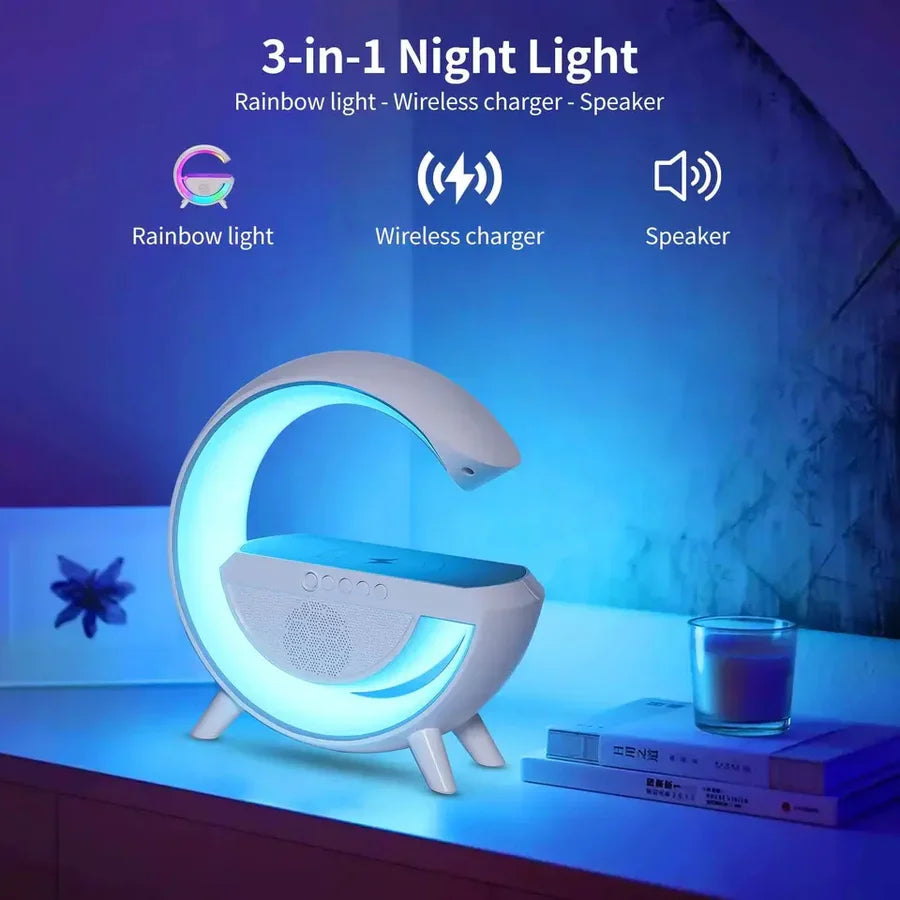 G-shape Multifunctional Lamp & Bluetooth Speaker With Wireless Charging