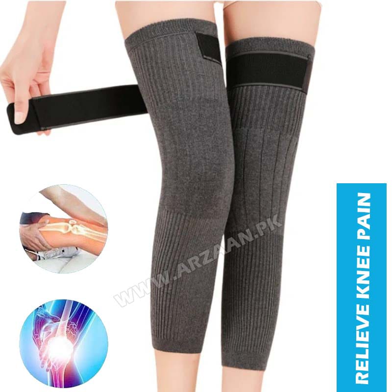 2 PCs Adjustable Cashmere Wool Knee Warmer -30⁰ Warm Knee Pads with Straps