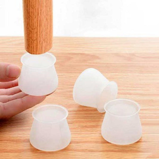 Pack Of 4 Table Chair Leg Silicone Cap Pad Furniture Non Slip Feet Cover Floor Protector